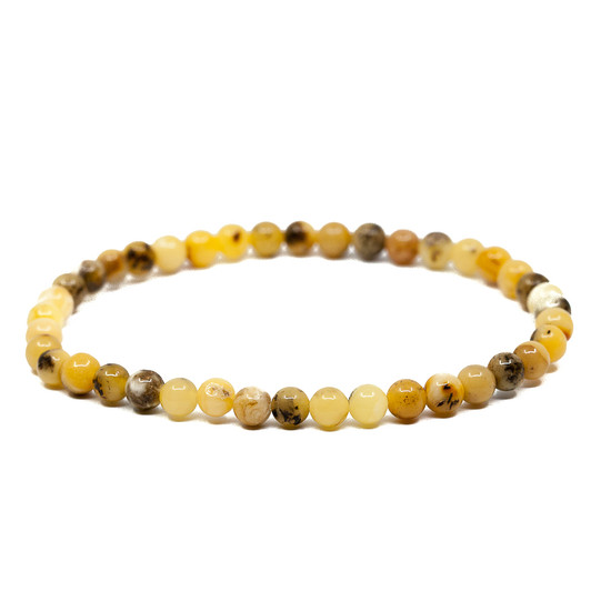 Baltic Amber Bracelet - Polished Marble Round