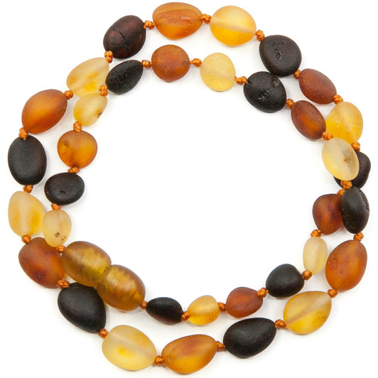 RAW multicolour amber  necklace