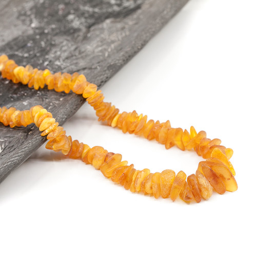 Baltic Amber Necklace for adults - Unpolished honey big chips
