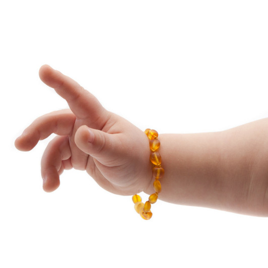 Raw Amber  ankle bracelet - honey beans