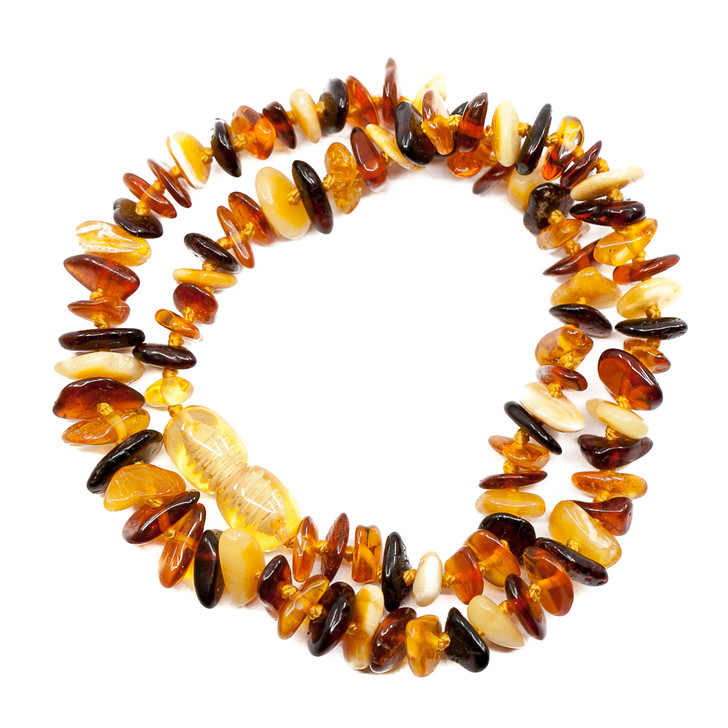 Multicolor Amber Chips  Necklace