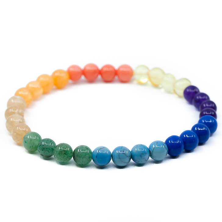 Baroque Chakra Gemstones Adult Bracelet