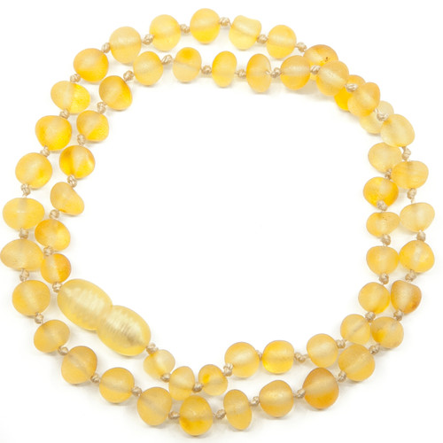 raw unpolished amber teething necklace