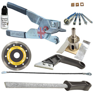 Left Handed Ceramic Tile Tool Kit 4 Porcelain Tile Drill Bits Hole Saw For Taps Saw Blade For Notches Grinder Tile Saw For Cutting Out Sockets Tile File For Trimming Edge Grout Rake For Cleaning Grout Left Handed Ceramic Tile Tool Kit 4 Porcelain Tile Drill Bits Hole Saw For Taps Saw Blade For Notches Grinder Tile Saw For Cutting Out Sockets Tile File For Trimming Edge Grout Rake For Cleaning Grout
