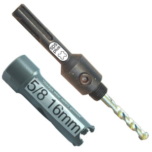 5-8" Tungsten Carbide Hole Saw Kit inc 16mm Carbide Hole Saw Sds Plus Hole Saw Arbor Fitted With Masonry TCT Pilot Drill For Concrete Wall Tile Brick Drywall Masonry Fiberglass Plaster 5-8" Tungsten Carbide Hole Saw Kit inc 16mm Carbide Hole Saw Sds Plus Hole Saw Arbor Fitted With Masonry TCT Pilot Drill For Concrete Wall Tile Brick Drywall Masonry Fiberglass Plaster