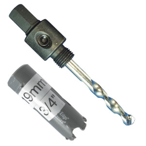 3-4 inch Carbide Hole Saw Kit includes 19mm Tungsten Hole Saw 3-8" Hex Hole Saw Arbor Fitted With Masonry TCT Pilot Drill For Concrete Wall Tile Brick Drywall Masonry Fiberglass Plaster 3-4 inch Carbide Hole Saw Kit includes 19mm Tungsten Hole Saw 3-8" Hex Hole Saw Arbor Fitted With Masonry TCT Pilot Drill For Concrete Wall Tile Brick Drywall Masonry Fiberglass Plaster