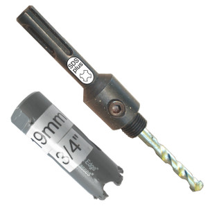 3-4" Tungsten Carbide Hole Saw Kit inc 19mm Carbide Hole Saw Sds Plus Hole Saw Arbor Fitted With Masonry TCT Pilot Drill For Concrete Wall Tile Brick Drywall Masonry Fiberglass Plaster 3-4" Tungsten Carbide Hole Saw Kit inc 19mm Carbide Hole Saw Sds Plus Hole Saw Arbor Fitted With Masonry TCT Pilot Drill For Concrete Wall Tile Brick Drywall Masonry Fiberglass Plaster