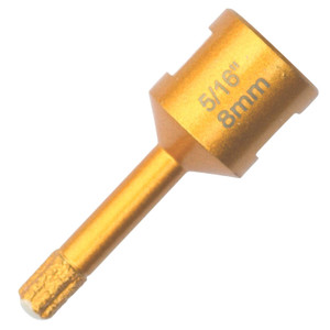 5/16 in Vacuum Brazed Core Bit 8mm With 5-8-11 Unc Thread To Suit 5-8 inch Thread On Angle Grinder Dry Cut Ok 5/16 in Vacuum Brazed Core Bit 8mm With 5-8-11 Unc Thread To Suit 5-8 inch Thread On Angle Grinder Dry Cut Ok