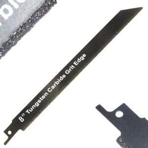 Carbide Reciprocating Saw Blade 8 inch Tungsten Carbide Grit Reciprocating Blades For Drywall Hardie Board Cement Board Fiberglass And Cast Iron Carbide Reciprocating Saw Blade 8 inch Tungsten Carbide Grit Reciprocating Blades For Drywall Hardie Board Cement Board Fiberglass And Cast Iron