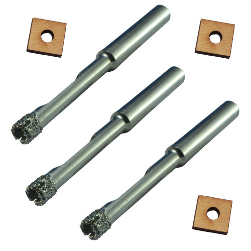 1/4" Diamond Drill Bits for Glass 3 Pack