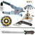 Left Handed Ceramic Tile Tool Kit 4 Porcelain Tile Drill Bits Hole Saw For Taps Saw Blade For Notches Grinder Tile Saw For Cutting Out Sockets Tile File For Trimming Edge Grout Rake For Cleaning Grout