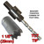 1 1-8 inch Carbide Hole Saw Kit inc 29mm Tungsten Hole Saw 3-8" Hex Hole Saw Arbor Hex Key Arbor Fitted With Masonry TCT Pilot Drill For Concrete Wall Tile Brick Drywall Masonry Fiberglass Plaster