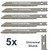 U Shank Carbide Jigsaw Blade Set Of 5 Fiberglass Carbide Jigsaw Blades For Drywall Hardie Board Cement Siding And Fiberglass