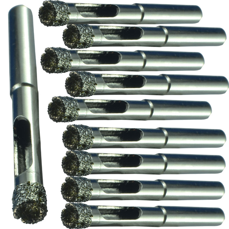 1/4" Diamond Drill Bits for Glass 10 Pack