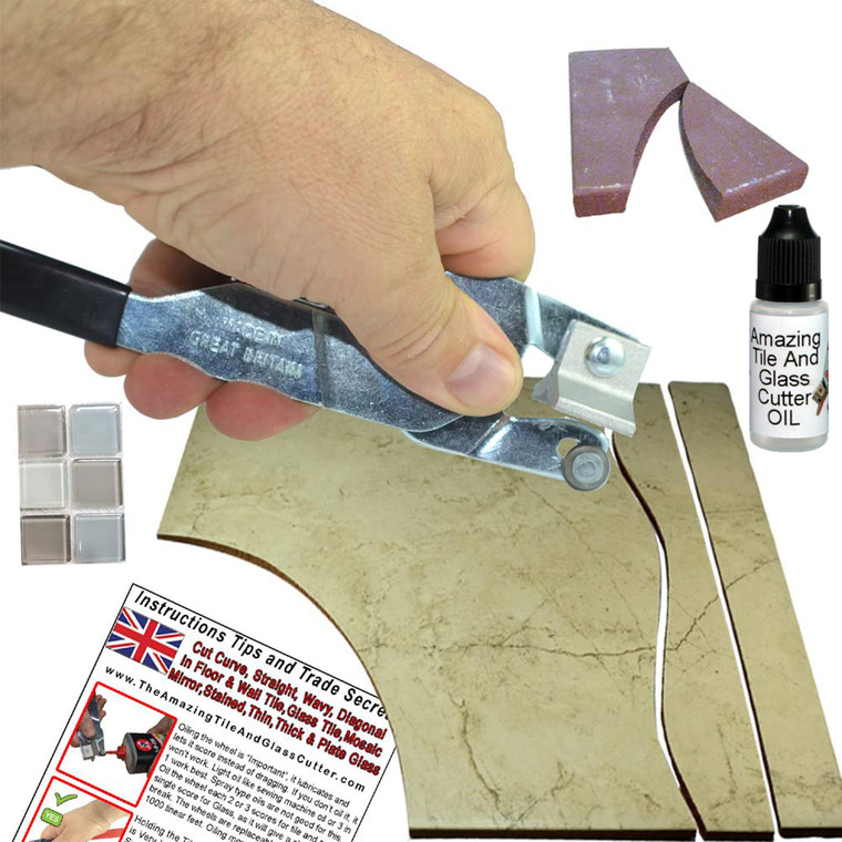 Tile Cutters Tile Tool Left Handed Cut Ceramic Tile Glass Tile Cut Straight Lines And Curved Lines Cleanly No Wet Saw No Mess Cut Faster And Cleaner Than A Wet Tile Saw Replaceable Blade Cuts 1000 Ft