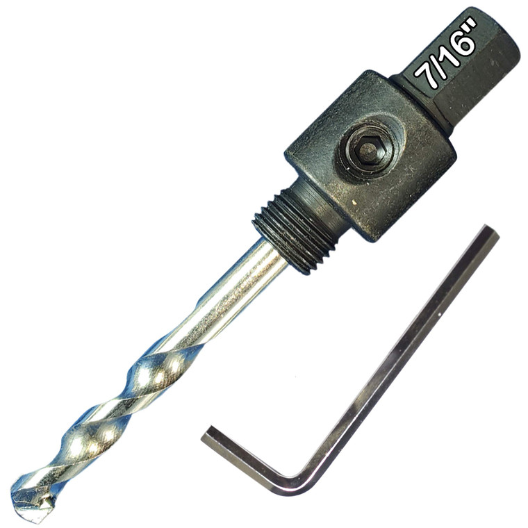 hole saw arbor 7-16 in for hole saws upto 1 1-8 inch with tct pilot drill