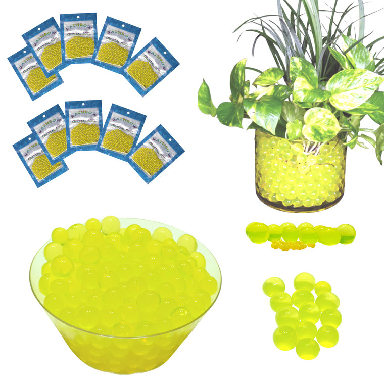 Water Beads For Vases Yellow 10x10G Bag Yellow Water Beads For Plants Non Toxic Yellow Wedding Decor Vase Filler Soak Water Gel Beads 8Hrs in Water Makes 5 Gallon Of 1/2" To 3-4" Yellow Water Balls Water Beads For Vases Yellow 10x10G Bag Yellow Water Beads For Plants Non Toxic Yellow Wedding Decor Vase Filler Soak Water Gel Beads 8Hrs in Water Makes 5 Gallon Of 1/2" To 3-4" Yellow Water Balls