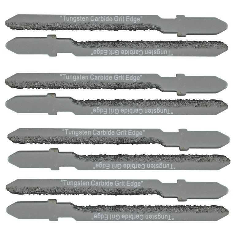 Scroll Carbide Jigsaw Blade T Shank Set 8 Fiber Cement Blades For Hardie Siding Tools For Drywall Jigsaw For Fiberglass T Shank Carbide Grit Jigsaw Blades Set Low Density Ceramic Tile Saw Blade Tshank