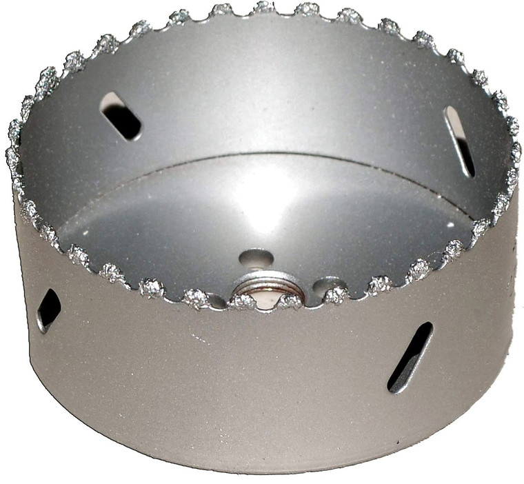 4 1/8 in Concrete Hole Saw For Dryer Vent with SDS Plus Arbor Recessed Lighting Drill Drywall Brick Walls Masonry Carbide Hole Saw For Cement Siding