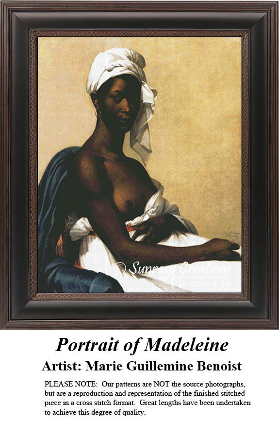Women in Cross Stitch Patterns | Portrait of Madeleine