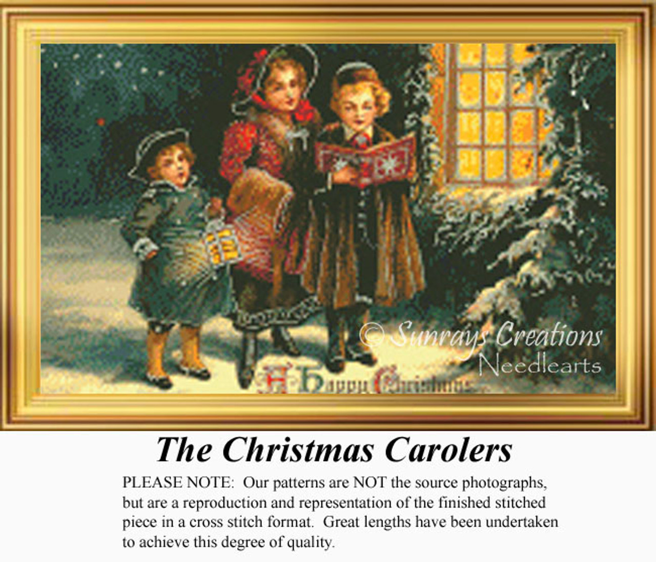Dimensions victorian carolers counted cross stitch christmas
