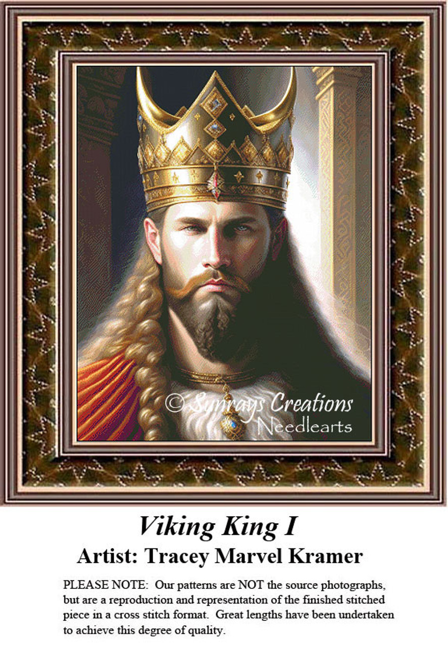Royalty Nobility Cross Stitch Pattern | Viking King I royalty-nobility-cross-stitch-pattern-viking-king-i