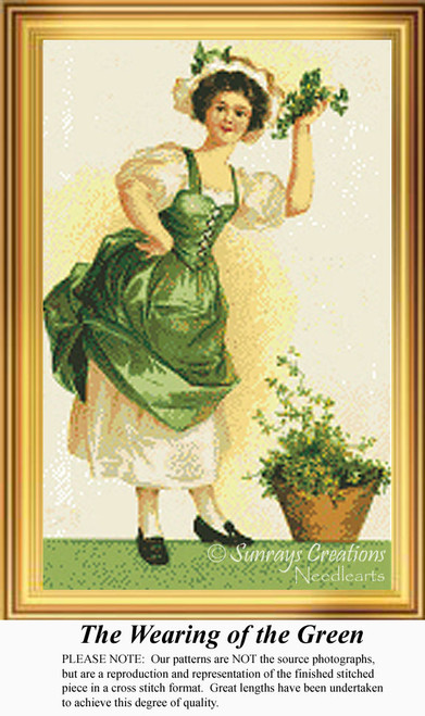 Irish Cross Stitch Pattern | The Wearing of the Green - counted cross stitch pattern