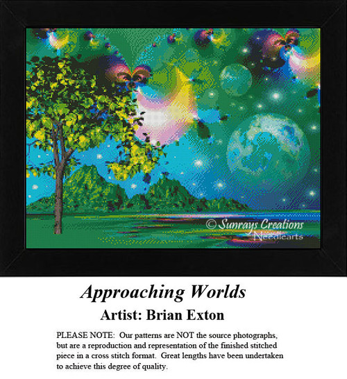 Fantasy Cross Stitch Pattern | Approaching Worlds