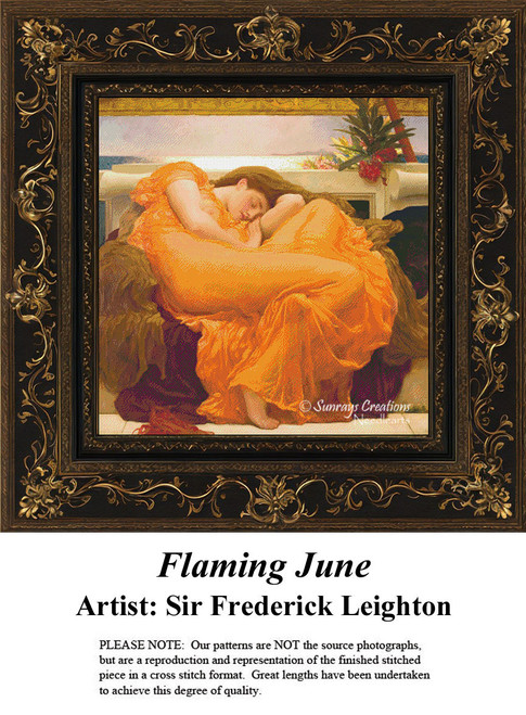 Women in Cross Stitch Pattern | Flaming June