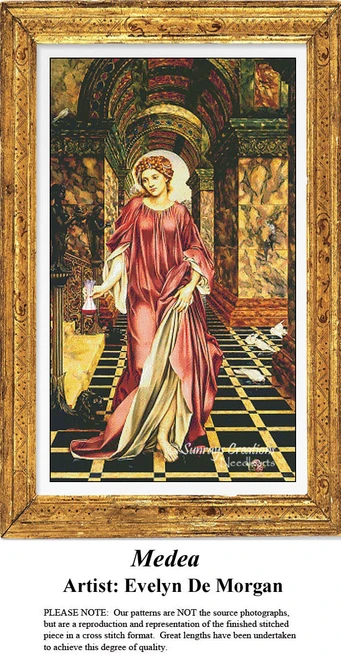 Women in Cross Stitch Pattern | Medea - counted cross stitch pattern