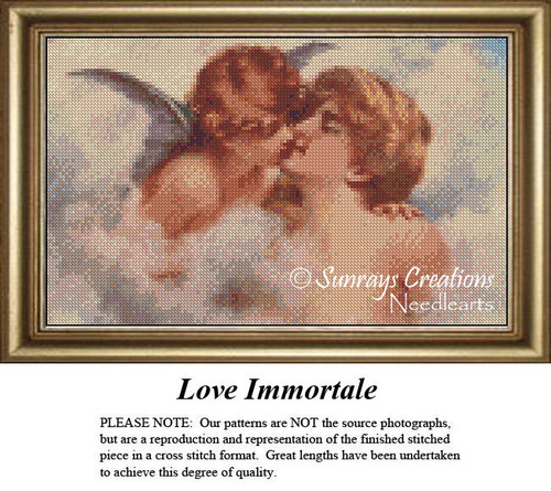 Angel Cross Stitch Pattern | Love Immortale' - counted cross stitch pattern