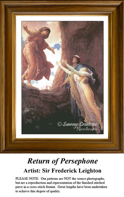 Fine Art Cross Stitch Pattern | Return of Persephone - counted cross stitch pattern