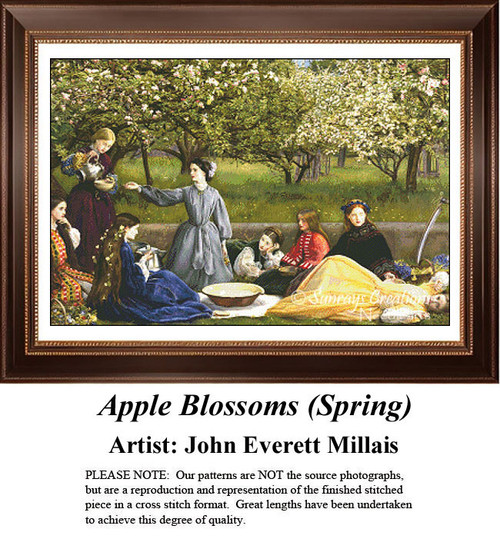 Spring Cross Stitch Pattern | Apple Blossoms (Spring)