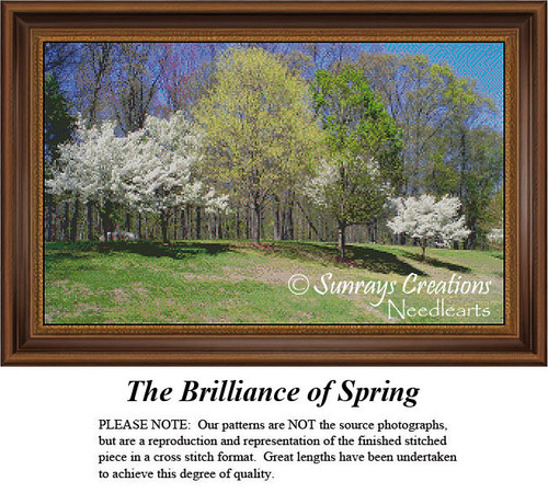 Landscape Cross Stitch Pattern | The Brilliance of Spring
