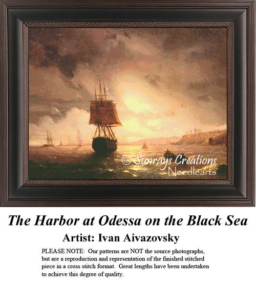 Waterscapes Cross Stitch Patterns | The Harbor at Odessa on the Black Sea