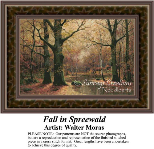 Fine Art Cross Stitch Pattern | Fall in Spreewald 
