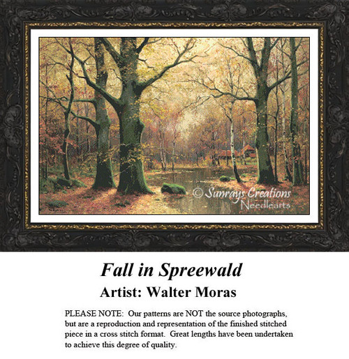Fine Art Cross Stitch Pattern | Fall in Spreewald 