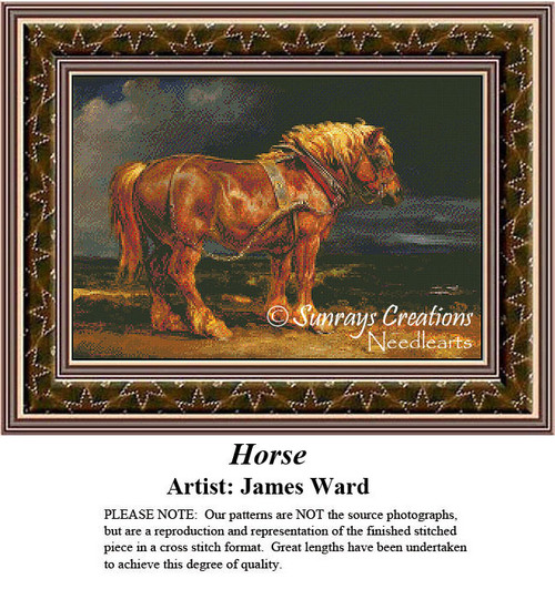 Fine Art Cross Stitch Pattern | Horse - counted cross stitch pattern