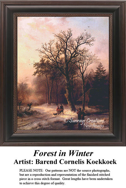 Winter in Cross Stitch Patterns | Forest in Winter