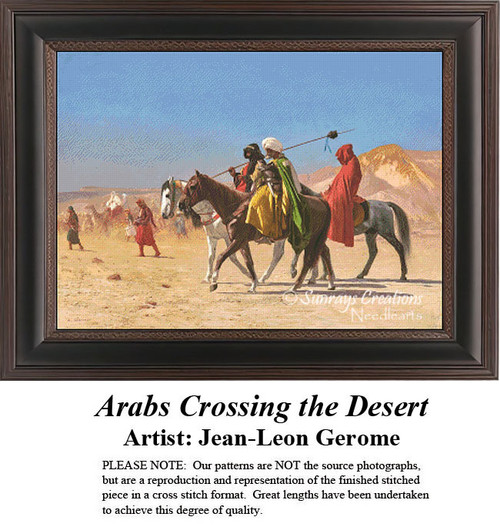 Fine Art Cross Stitch Pattern | Arabs Crossing the Desert