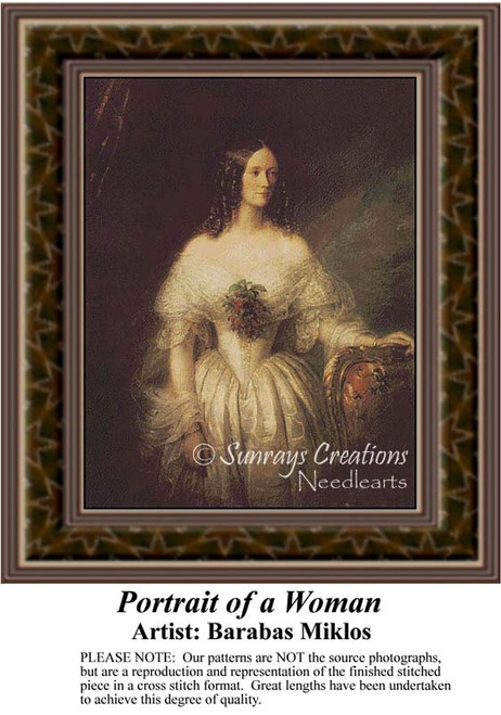 Women in Cross Stitch Patterns | Portrait of a Woman 