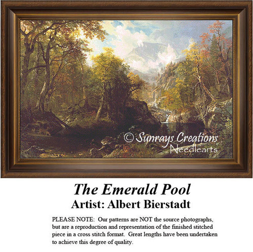 Landscapes Cross Stitch Pattern | The Emerald Pool 