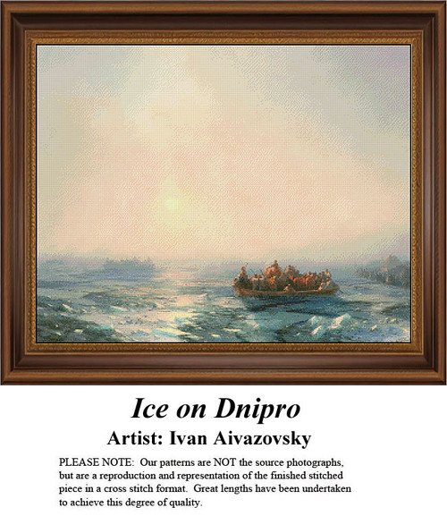 Waterscapes Cross Stitch Patterns | Ice on Dnipro