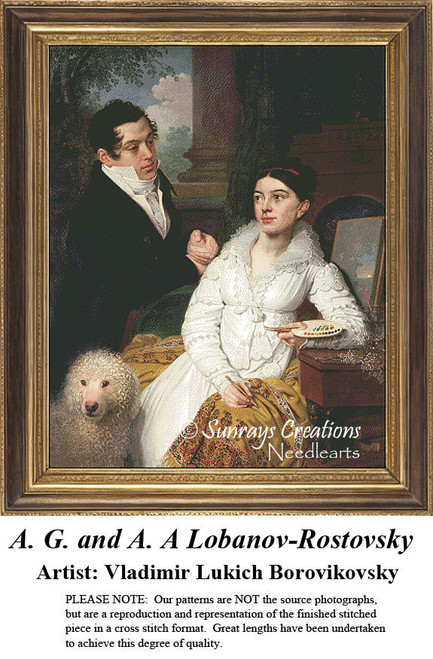 Fine Art Cross Stitch | A. G. and A. A Lobanov-Rostovsky