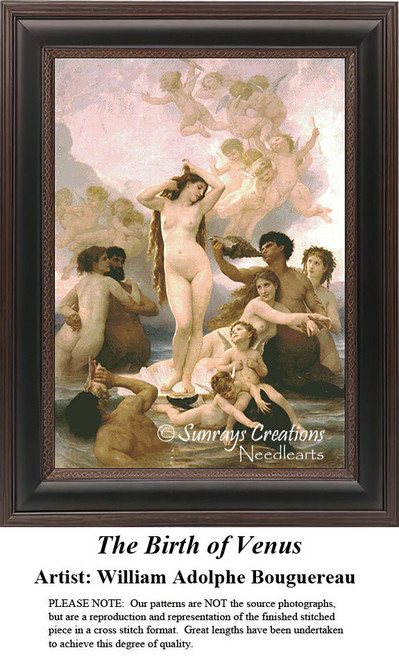 Fine Art Cross Stitch Pattern | The Birth of Venus