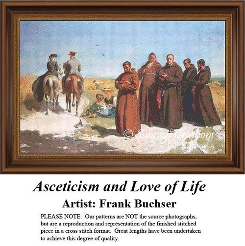 Fine Art Cross Stitch Pattern | Asceticism and Love of Life