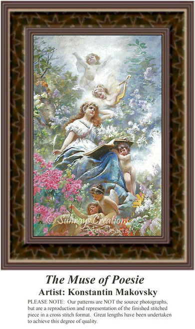 Fine Art Cross Stitch Pattern | The Muse of Poesie