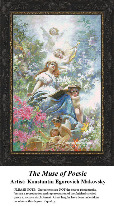 Fine Art Cross Stitch Pattern | The Muse of Poesie