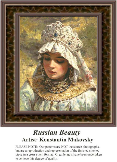 Women in Cross Stitch Patterns | Russian Beauty  