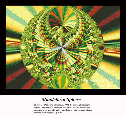 Fractal Cross Stitch Pattern | Mandelbrot Sphere